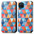Handytasche Stand Schutzhülle Flip Leder Hülle Modisch Muster S02D für Samsung Galaxy F12 Braun
