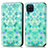 Handytasche Stand Schutzhülle Flip Leder Hülle Modisch Muster S02D für Samsung Galaxy F12 Grün