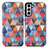 Handytasche Stand Schutzhülle Flip Leder Hülle Modisch Muster S02D für Samsung Galaxy S21 FE 5G Braun