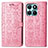 Handytasche Stand Schutzhülle Flip Leder Hülle Modisch Muster S03D für Huawei Honor X8b Rosa