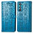 Handytasche Stand Schutzhülle Flip Leder Hülle Modisch Muster S03D für Motorola Moto Edge 30 5G Blau