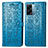 Handytasche Stand Schutzhülle Flip Leder Hülle Modisch Muster S03D für Oppo A77 5G Blau