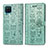 Handytasche Stand Schutzhülle Flip Leder Hülle Modisch Muster S03D für Samsung Galaxy A12 Nacho Grün