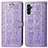 Handytasche Stand Schutzhülle Flip Leder Hülle Modisch Muster S03D für Samsung Galaxy A13 5G Violett