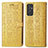 Handytasche Stand Schutzhülle Flip Leder Hülle Modisch Muster S03D für Samsung Galaxy A15 4G Gelb