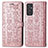Handytasche Stand Schutzhülle Flip Leder Hülle Modisch Muster S03D für Samsung Galaxy A15 4G Rosa