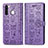 Handytasche Stand Schutzhülle Flip Leder Hülle Modisch Muster S03D für Samsung Galaxy A21 European Violett