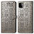 Handytasche Stand Schutzhülle Flip Leder Hülle Modisch Muster S03D für Samsung Galaxy A22s 5G Grau