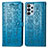 Handytasche Stand Schutzhülle Flip Leder Hülle Modisch Muster S03D für Samsung Galaxy A23 4G Blau