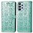 Handytasche Stand Schutzhülle Flip Leder Hülle Modisch Muster S03D für Samsung Galaxy A23 4G Grün
