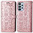Handytasche Stand Schutzhülle Flip Leder Hülle Modisch Muster S03D für Samsung Galaxy A23 4G Rosa