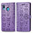 Handytasche Stand Schutzhülle Flip Leder Hülle Modisch Muster S03D für Samsung Galaxy A30 Violett