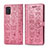 Handytasche Stand Schutzhülle Flip Leder Hülle Modisch Muster S03D für Samsung Galaxy A31 Rosegold