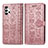 Handytasche Stand Schutzhülle Flip Leder Hülle Modisch Muster S03D für Samsung Galaxy A32 5G Rosa