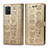 Handytasche Stand Schutzhülle Flip Leder Hülle Modisch Muster S03D für Samsung Galaxy A51 5G Gold