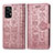 Handytasche Stand Schutzhülle Flip Leder Hülle Modisch Muster S03D für Samsung Galaxy A52 4G Rosa
