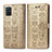 Handytasche Stand Schutzhülle Flip Leder Hülle Modisch Muster S03D für Samsung Galaxy A71 4G A715 Gold