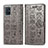 Handytasche Stand Schutzhülle Flip Leder Hülle Modisch Muster S03D für Samsung Galaxy A71 4G A715 Grau