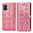 Handytasche Stand Schutzhülle Flip Leder Hülle Modisch Muster S03D für Samsung Galaxy A71 4G A715 Rosegold