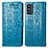 Handytasche Stand Schutzhülle Flip Leder Hülle Modisch Muster S03D für Samsung Galaxy F52 5G Blau
