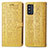 Handytasche Stand Schutzhülle Flip Leder Hülle Modisch Muster S03D für Samsung Galaxy F52 5G Gelb