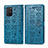 Handytasche Stand Schutzhülle Flip Leder Hülle Modisch Muster S03D für Samsung Galaxy M80S Blau