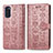 Handytasche Stand Schutzhülle Flip Leder Hülle Modisch Muster S03D für Samsung Galaxy S20 5G Rosa