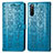 Handytasche Stand Schutzhülle Flip Leder Hülle Modisch Muster S03D für Sony Xperia 10 III SO-52B Blau