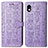 Handytasche Stand Schutzhülle Flip Leder Hülle Modisch Muster S03D für Sony Xperia Ace III SOG08 Violett
