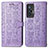 Handytasche Stand Schutzhülle Flip Leder Hülle Modisch Muster S03D für Vivo X70 5G Violett