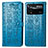 Handytasche Stand Schutzhülle Flip Leder Hülle Modisch Muster S03D für Xiaomi Poco X4 Pro 5G Blau
