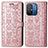Handytasche Stand Schutzhülle Flip Leder Hülle Modisch Muster S03D für Xiaomi Redmi 11A 4G Rosa