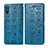Handytasche Stand Schutzhülle Flip Leder Hülle Modisch Muster S03D für Xiaomi Redmi 9i Blau
