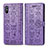 Handytasche Stand Schutzhülle Flip Leder Hülle Modisch Muster S03D für Xiaomi Redmi 9i Violett