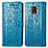 Handytasche Stand Schutzhülle Flip Leder Hülle Modisch Muster S03D für Xiaomi Redmi Note 9 Pro Blau