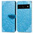 Handytasche Stand Schutzhülle Flip Leder Hülle Modisch Muster S04D für Google Pixel 7a 5G Blau