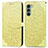 Handytasche Stand Schutzhülle Flip Leder Hülle Modisch Muster S04D für Motorola Moto Edge S30 5G Gelb