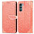 Handytasche Stand Schutzhülle Flip Leder Hülle Modisch Muster S04D für Motorola Moto Edge S30 5G Orange