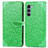 Handytasche Stand Schutzhülle Flip Leder Hülle Modisch Muster S04D für Motorola Moto G200 5G Grün