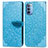 Handytasche Stand Schutzhülle Flip Leder Hülle Modisch Muster S04D für Motorola Moto G41 Blau