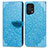 Handytasche Stand Schutzhülle Flip Leder Hülle Modisch Muster S04D für Oppo Find X5 Pro 5G Blau
