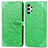 Handytasche Stand Schutzhülle Flip Leder Hülle Modisch Muster S04D für Samsung Galaxy A13 4G Grün