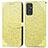 Handytasche Stand Schutzhülle Flip Leder Hülle Modisch Muster S04D für Samsung Galaxy A15 4G Gelb
