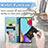 Handytasche Stand Schutzhülle Flip Leder Hülle Modisch Muster S04D für Samsung Galaxy A52 4G