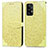 Handytasche Stand Schutzhülle Flip Leder Hülle Modisch Muster S04D für Samsung Galaxy A52 4G Gelb