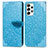 Handytasche Stand Schutzhülle Flip Leder Hülle Modisch Muster S04D für Samsung Galaxy A53 5G Blau