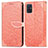 Handytasche Stand Schutzhülle Flip Leder Hülle Modisch Muster S04D für Samsung Galaxy A71 4G A715 Orange