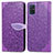 Handytasche Stand Schutzhülle Flip Leder Hülle Modisch Muster S04D für Samsung Galaxy A71 4G A715 Violett