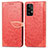Handytasche Stand Schutzhülle Flip Leder Hülle Modisch Muster S04D für Samsung Galaxy A72 5G Rot