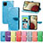 Handytasche Stand Schutzhülle Flip Leder Hülle Modisch Muster S04D für Samsung Galaxy M12
